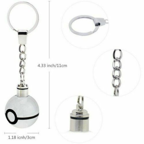 COPY - 3D Pokemon Blastoise Crystal Pokeball Key Chain LED Light Keychain Penda… - Picture 7 of 11